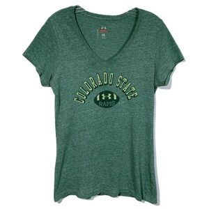 Under Armour Colorado State Rams Green V-Neck T-Shirt Women’s Large